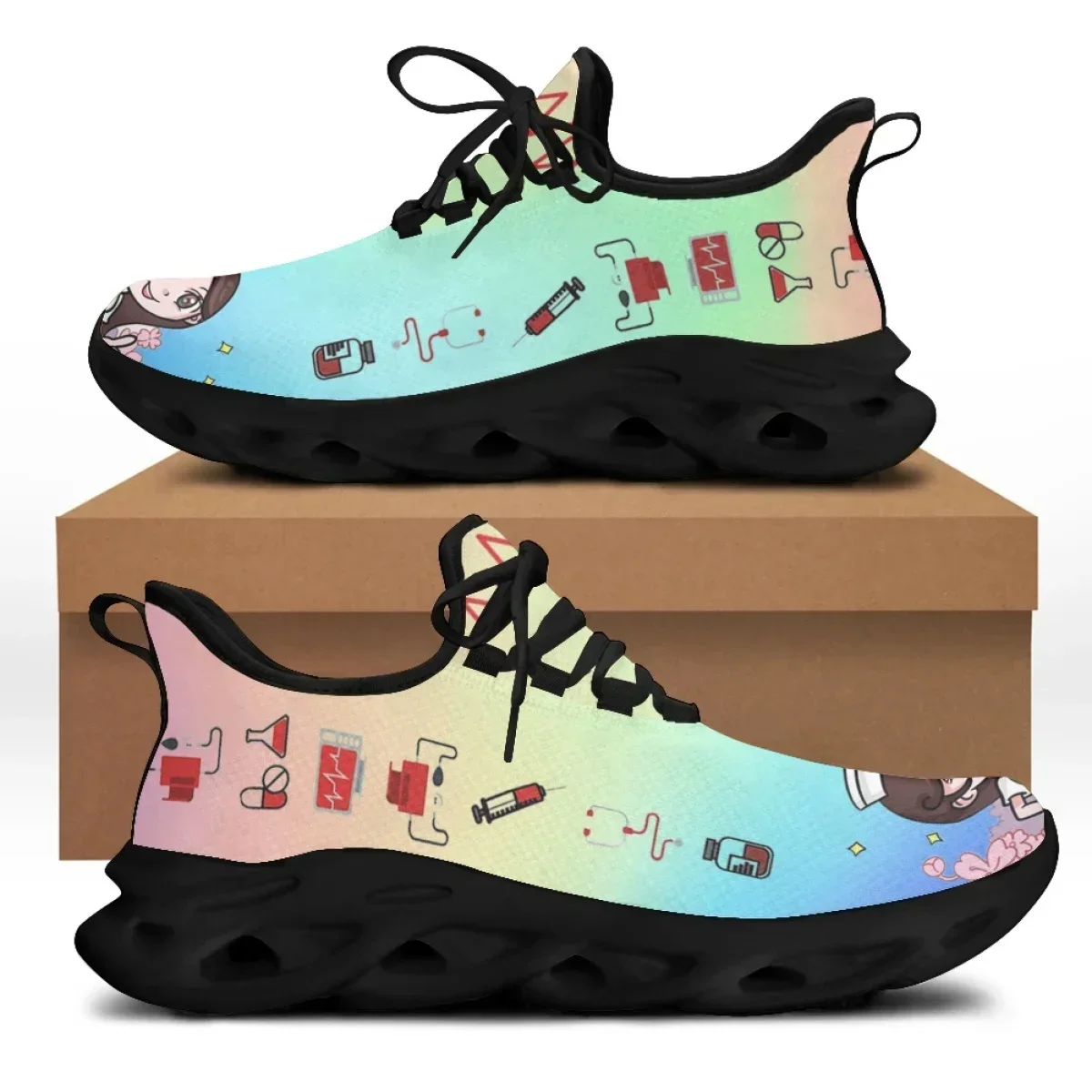 Sneaker Career - Scarpe da infermiera con stampa medica